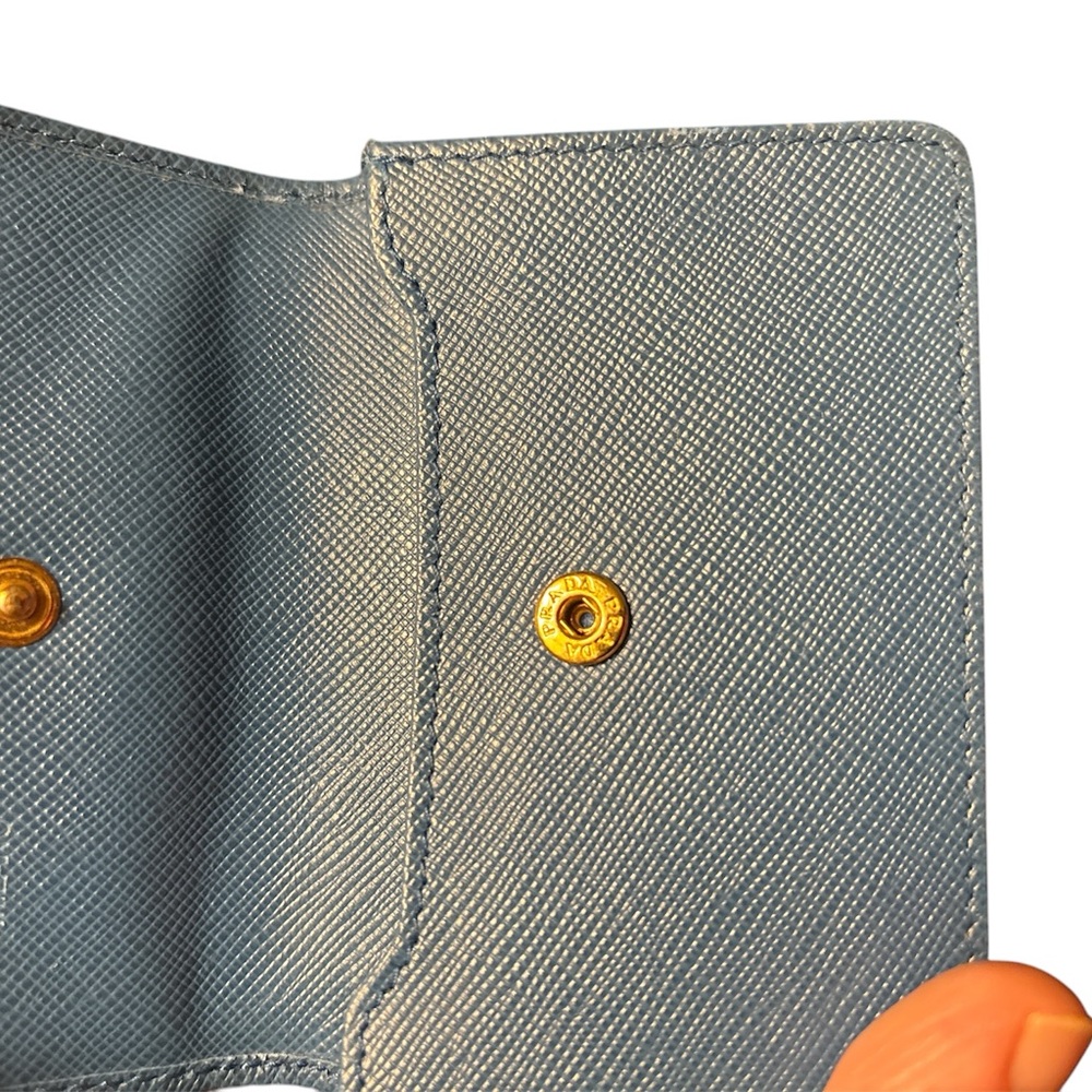 Prada Blue Leather Card Holder - Picture 9 of 11